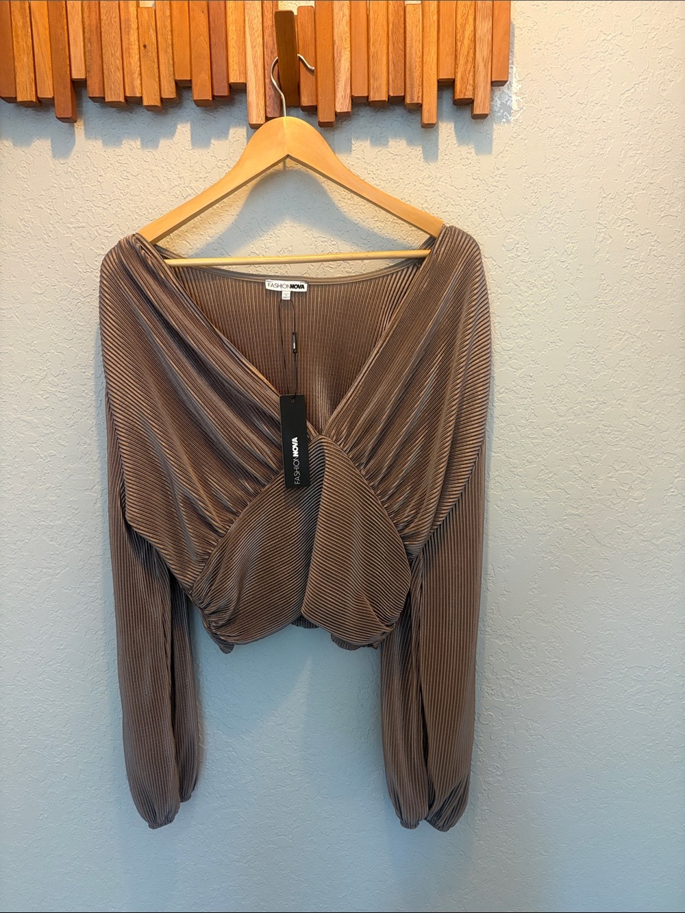 NWT Fashion Nova Josephine Plunge Neck Top- size 1x